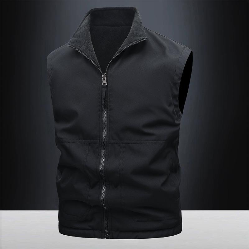 Мужская уличная рабочая одежда 8XL, повседневное двустороннее пальто, флисовое пальто со стойкой