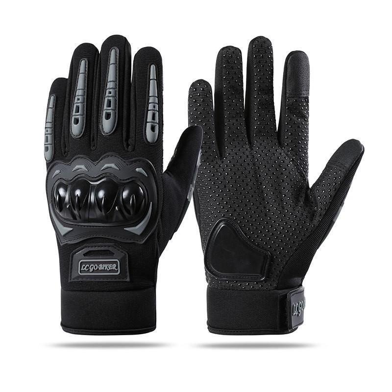 Touchscreen Motorcycle Gloves, Hard Shell Anti-Fall Outdoor Climbing Riding Long-Finger Knight Gloves