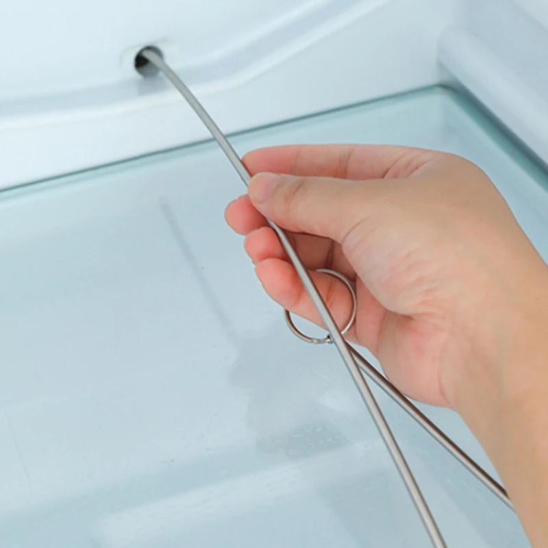 Очиститель холодильника, спиральная щетка для чистки труб из нержавеющей стали, гибкая трубка для мытья, товары для дома