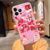 Kawaii Strawberry Phone Case For Iphone 15 14 Pro Max 13 12 11 Pro Max XSMax XR 12 13 Mini 14 Plus