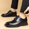 Высококачественные модные мужские туфли на шнуровке из коровьей кожи с верхним слоем из резины и подошвой для деловых костюмов для мужчин