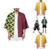 Exquisite Anime Demon Slayer Kimetsu No Yaiba Kamado Nezuko Cosplay Loose Haori Coat Tops For Halloween