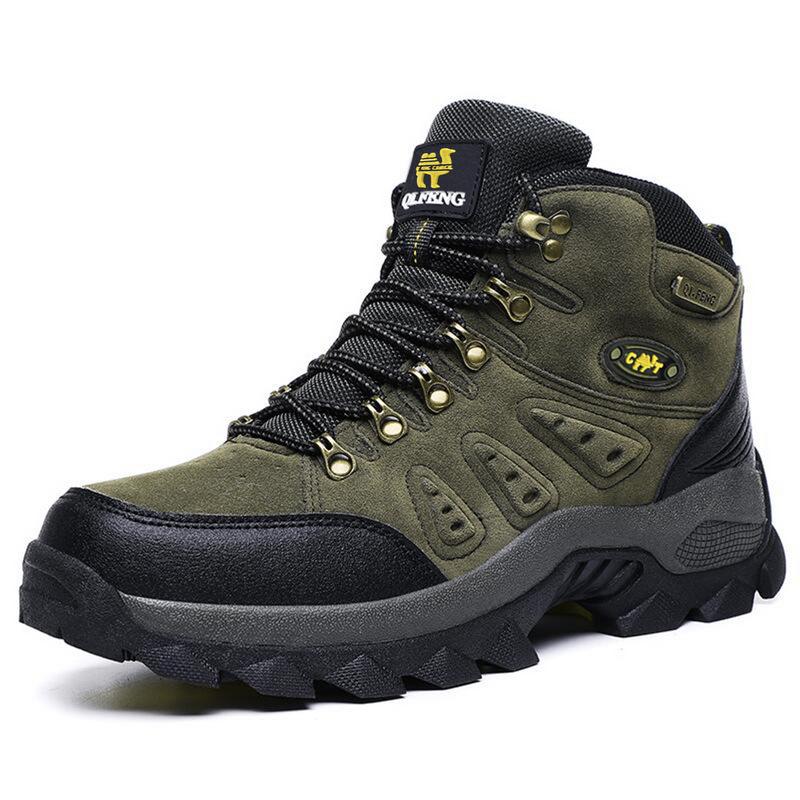 Unisex High-Top Outdoor Hiking Shoes - Spring & Autumn, Plus Size, Casual Mid-Top Climbing Footwear