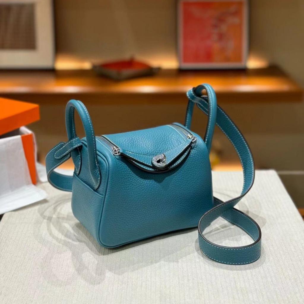 TC Top Layer Cowhide Leather Luxury Women's Bag New Style Single Compartment Retro Doctor's Bag Wooden Handle Bag 100 Styles Women's Bag