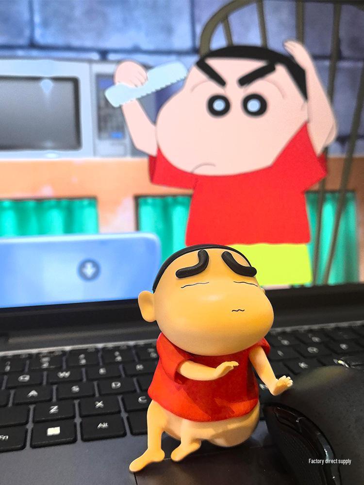 2024 Автомобильное украшение Крейон Шин-чан для консоли Tesla/BYD или сиденья пассажира