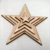 25 Pcs 50mm Star Shape Wooden Embellishments for Crafts DIY Wood Slices Decor for Home Party