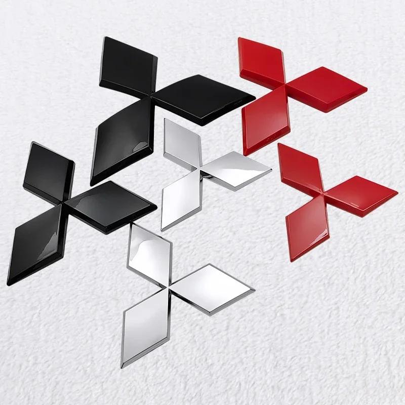 Car Front Grill Emblem Sticker Rear Trunk Badge Decal for Mitsubishi Outlander Ralliart Lancer ASX Pajero Delica EVO Colt L200