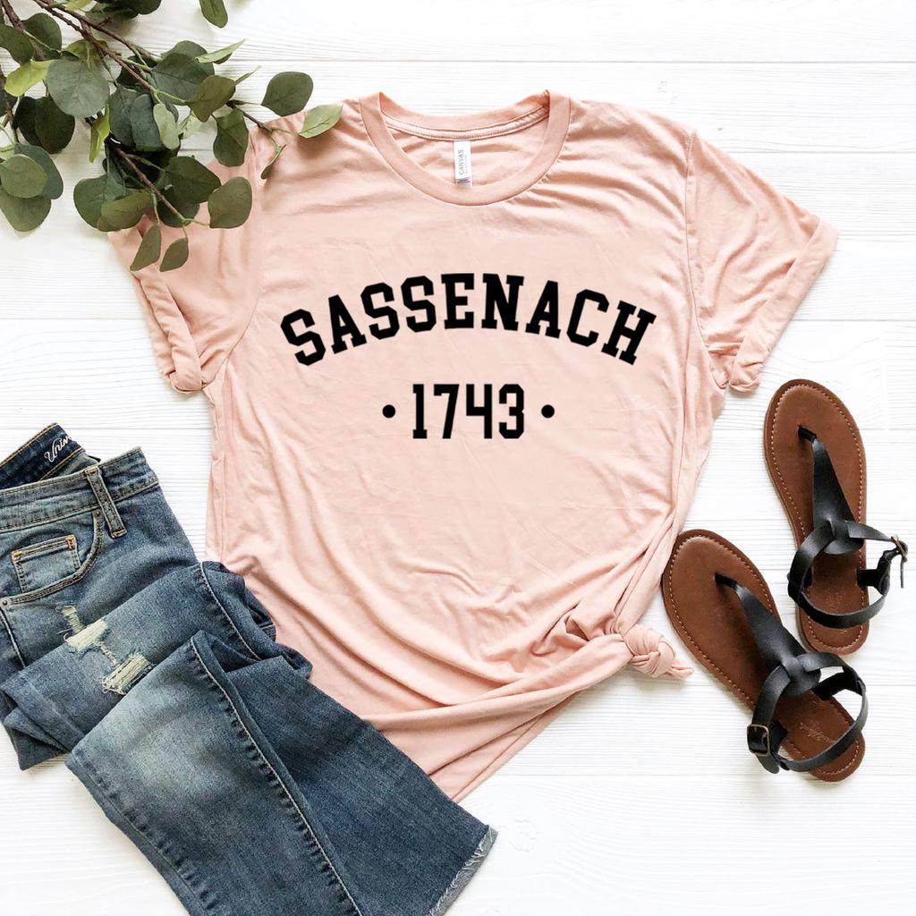 Sassenach 1743 Unisex T Shirt Outlander Book Series TShirt Claire Jamie Fraser Shirt Outlander Tv Show Inspired Tee Vintage Top