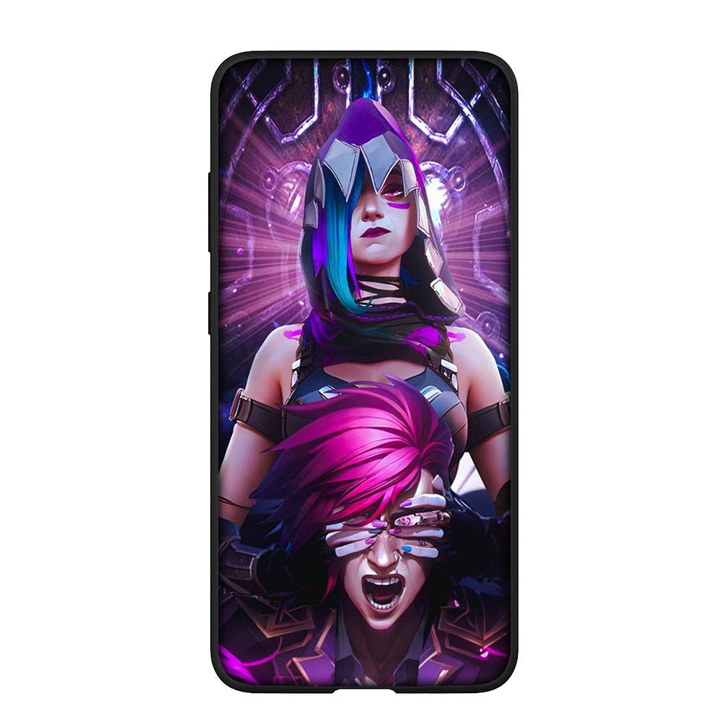 Для iPhone 16 15 Xiaomi Redmi Note 13 12 11 Pro Max X 9 14 Plus XR Samsung Galaxy A15 S24 S23 Huawei OPPO чехол Jayce аниме Arcanes Jinx Vi чехол для телефона