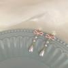 Lovely Mini Elegant Luxury Sweet Bow Ear Stud Ear Drop Korean Style Earrings Women Heart Earrings