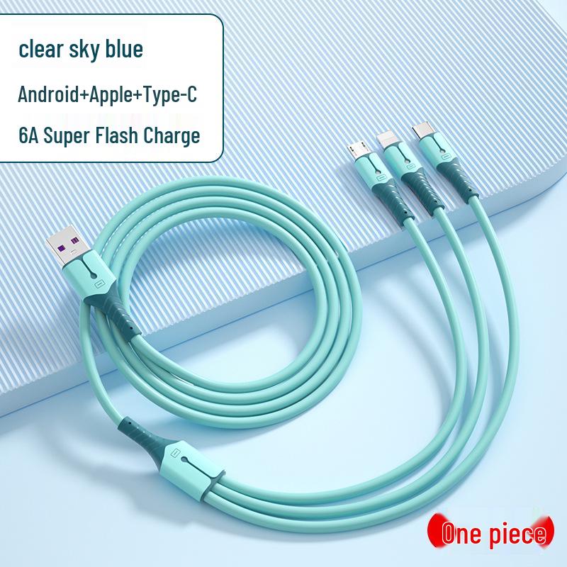 Универсальный многофункциональный кабель для быстрой зарядки 3-в-1 для автомобилей