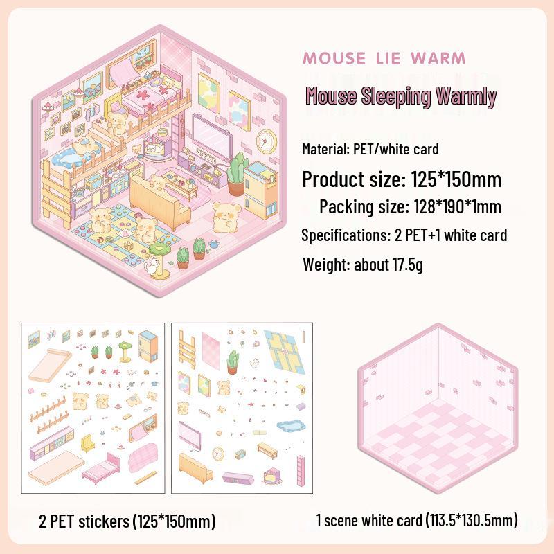 Popular Cartoon Scenery 3D DIY Stickers for Kids