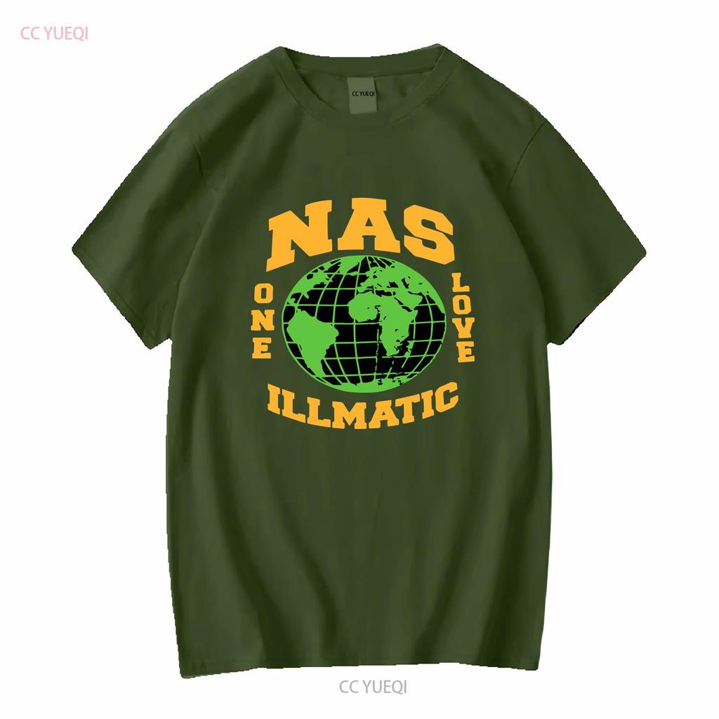 Ограниченная серия Nas Illmatic Ретро Хип-хоп Уличная одежда Тяжелый Хлопок Футболка с длинным или коротким рукавом винтаж Стирка Дышащая Универсальная