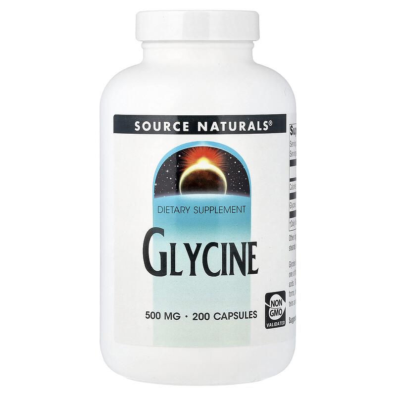Glycine, 200 Capsules (500 mg per Capsule)