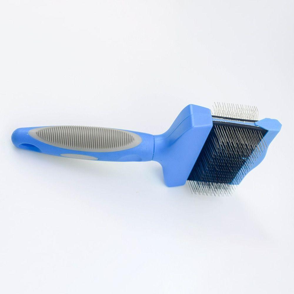 Stainless Steel Pet Hair Brush Double Sided Pet Hair Cleaning Comb Pet Hair Detangling Comb Cats