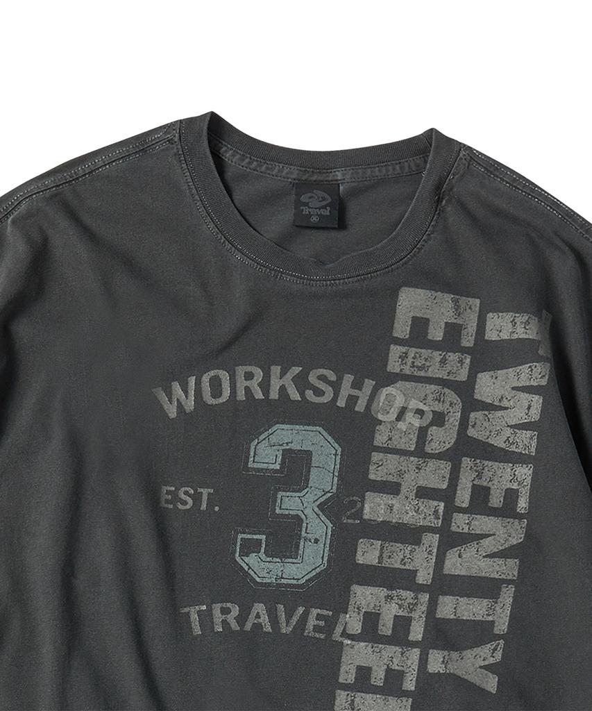 TRAVEL Genesis Pigment Short Sleeve T-Shirt Black Charcoal