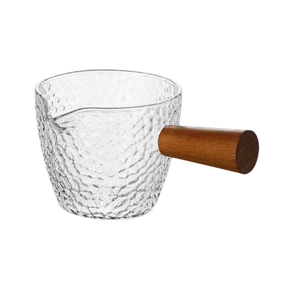 Мерный стакан для эспрессо с деревянной ручкой Аксессуары Термостойкий стеклянный стакан для молока для чая Бариста Семья эспрессо