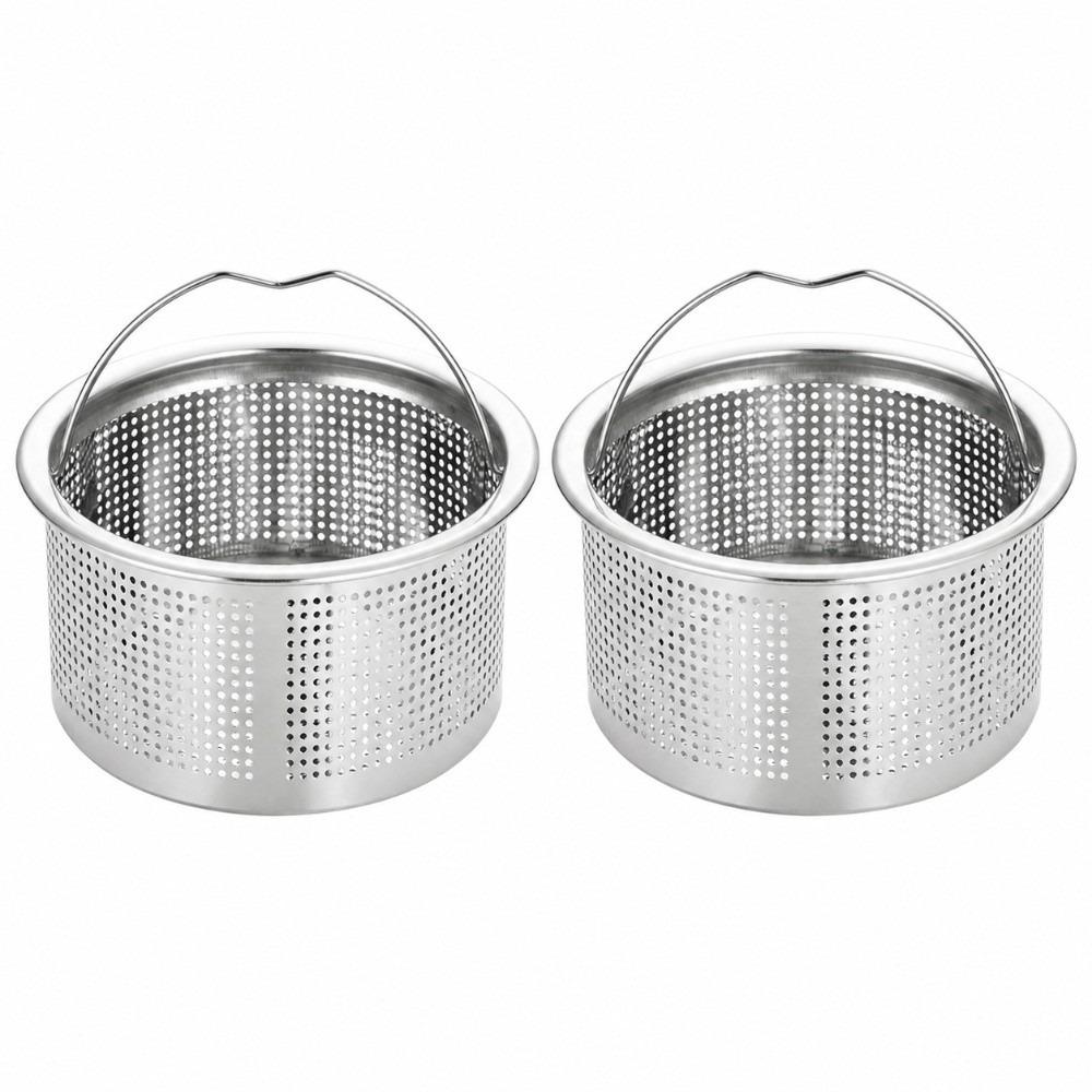 2PCS 7.6*6.6*4cm Deep Cup Basket Strainer 304 Stainless Steel Sink Drain Strainer For Kitchen