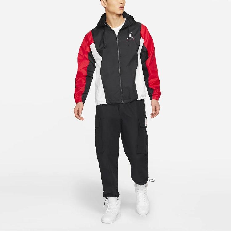 Air Jordan MENS Jumpman Multicolor Basketball Hooded Jacket Black/Red Men's CV2241-010