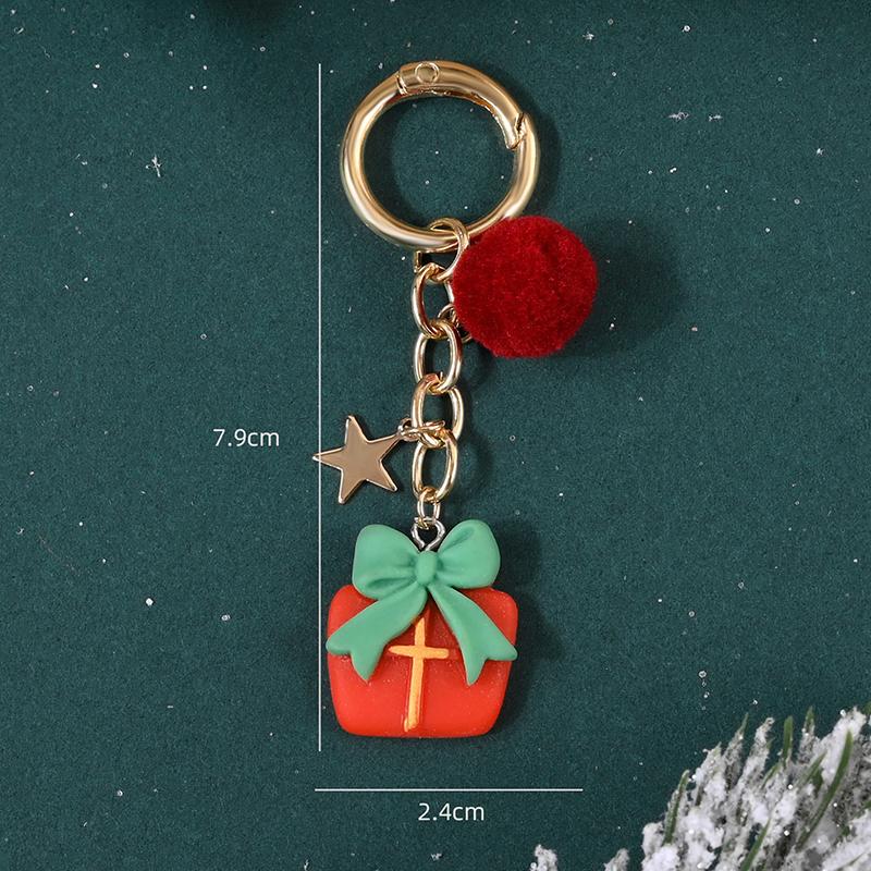 Рождественская елка Санта Клаус Брелоки Шарм для сумки для женщин Изысканная подвеска для сумки Брелок для ключей от машины Ювелирное изделие Рождественский подарок