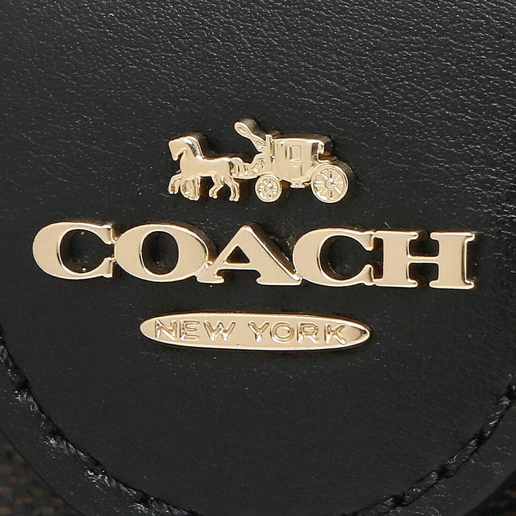 Outlet Bifold Wallet Signature FC0082 СРЕДНИЙ УГЛОВОЙ МОЛНИЯ КОШЕЛЕК SIGNATURE IMAA8 Коричневый Черный [Coach] Женский (1) [Элемент]