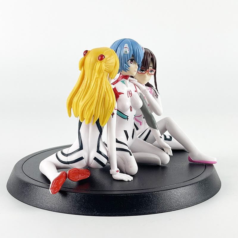 EVA Asuka Rei Mari Figure Set 3Pcs Neon Genesis Evangelion Anime PVC Action Figures Toys for Fans Gift Home Desk Decor
