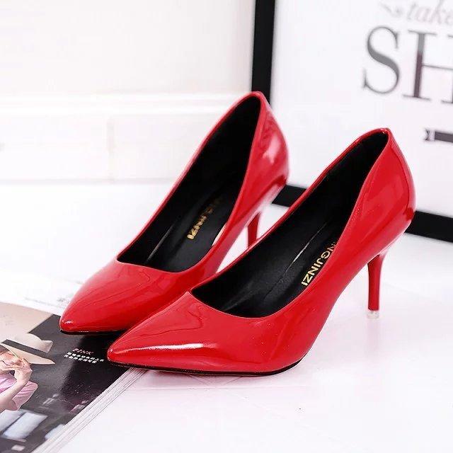 High Heel Shoes For Women With Slim Rubber Sole And Breathable Pu Insole For Casual Summer Wear