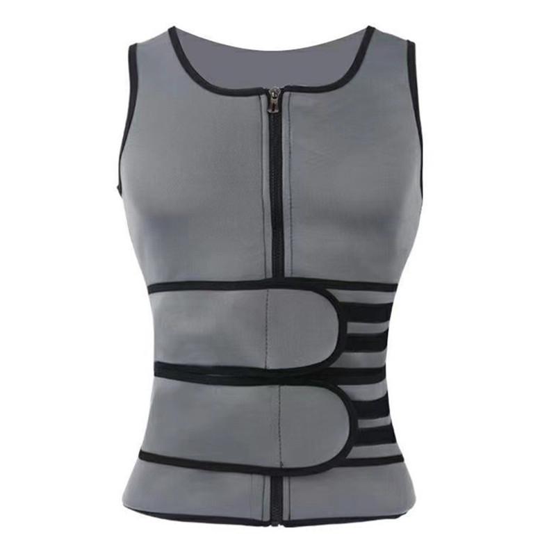 Men's European & American Neoprene Dual Waistband Body Shaper Vest