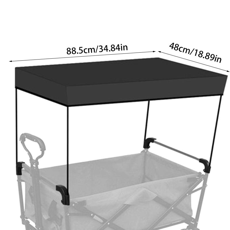 Универсальная палатка-навес для кемпинговой тележки, съемный солнцезащитный тент, крыша с защитой от УФ-лучей с 4 стойками для пляжной/пикниковой тележки, уличные тележки