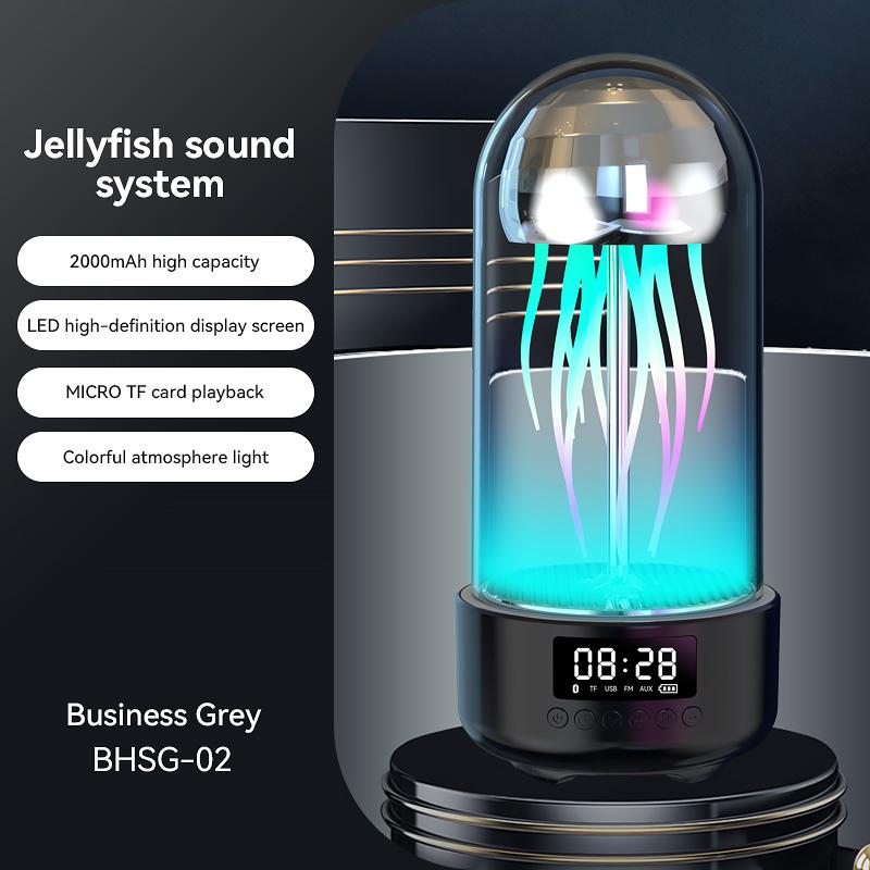 Creative Speaker Mobile Mechanical Jellyfish Bluetooth Speaker Colorful Lamp Octopus Audio Loudspeaker Box Home Desktop Ornaments Gift