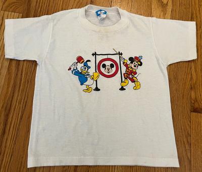 VTG 80s Mickey Mouse Circus Act Shirt Size Youth Medium Single Stitch Disney
