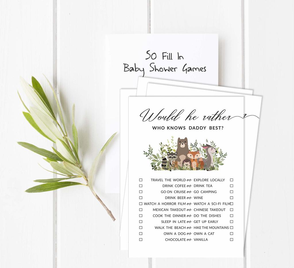 Inkdotpot Листья и Животные Набор Игр для Детского Праздника 50 Штук BabyA  AlphabetA  ABCA  Игра Гендерно Нейтральная Вечеринка