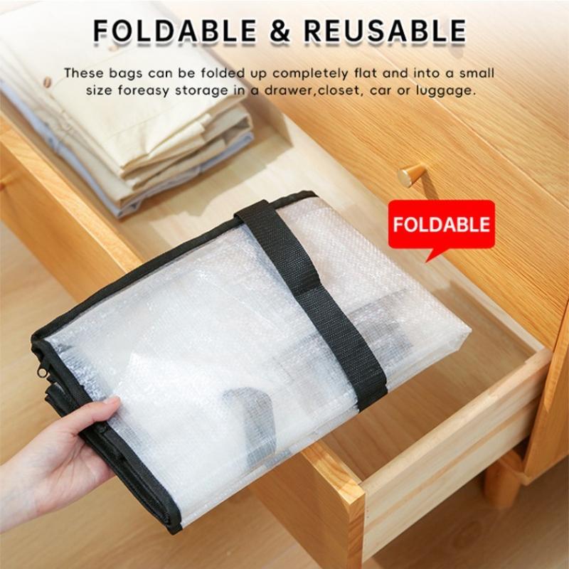 Transparent Storage Bag Large Capacity Blanket Toy Sundries Clothes Organizer Dust Proof and Moisture Moving Luggage Bags