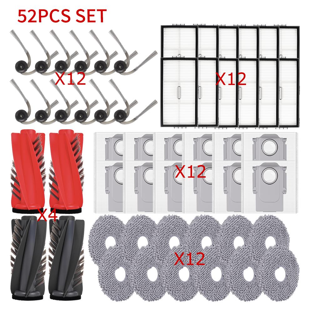 Для Roborock Saros 11R/S9 MaxV Slim/G11S Ultra/Qrevo CurvX Запчасти Основная боковая щетка Тряпка для мытья пола Мешок для пыли HEPA-фильтр Комплект для пылесоса