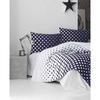 Parure de lit - 1 housse de couette 220 x 240 cm + 2 taies d'oreiller 60 x 60 cm - 100% coton renforcé - Bleu