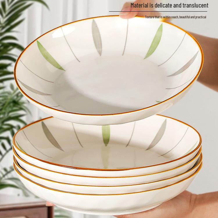 Керамический набор столовой посуды подглазурной росписи: 6 Тарелок и Мисок - Новый Стиль для Фруктов, Риса и Многого Другого