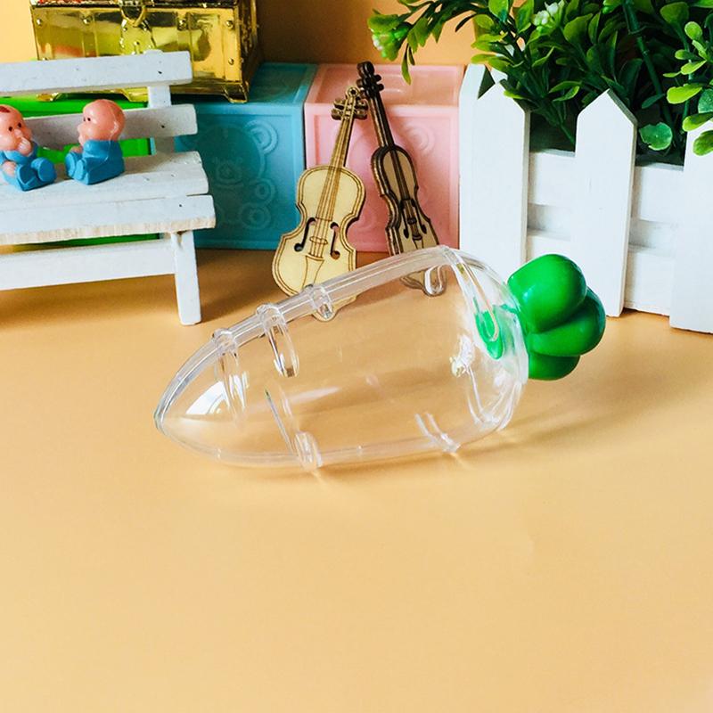 1 шт. Подарочная коробка Сделай сам Хранение Вечеринка Пасхальное украшение Коробка для конфет в виде морковки Креативный пластик Декоративные товары для вечеринок