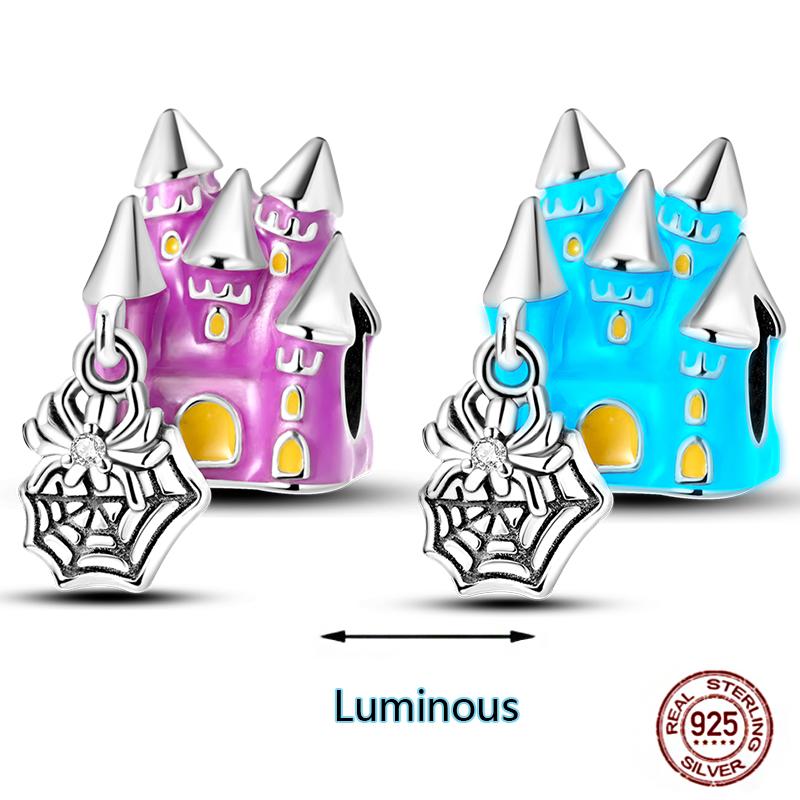 Shining Luminous Firefly Charms Copper Bulb Octopus Jellyfish Bee Fit Dangle Original Bracelets Glow Beads Women Diy Jewelry