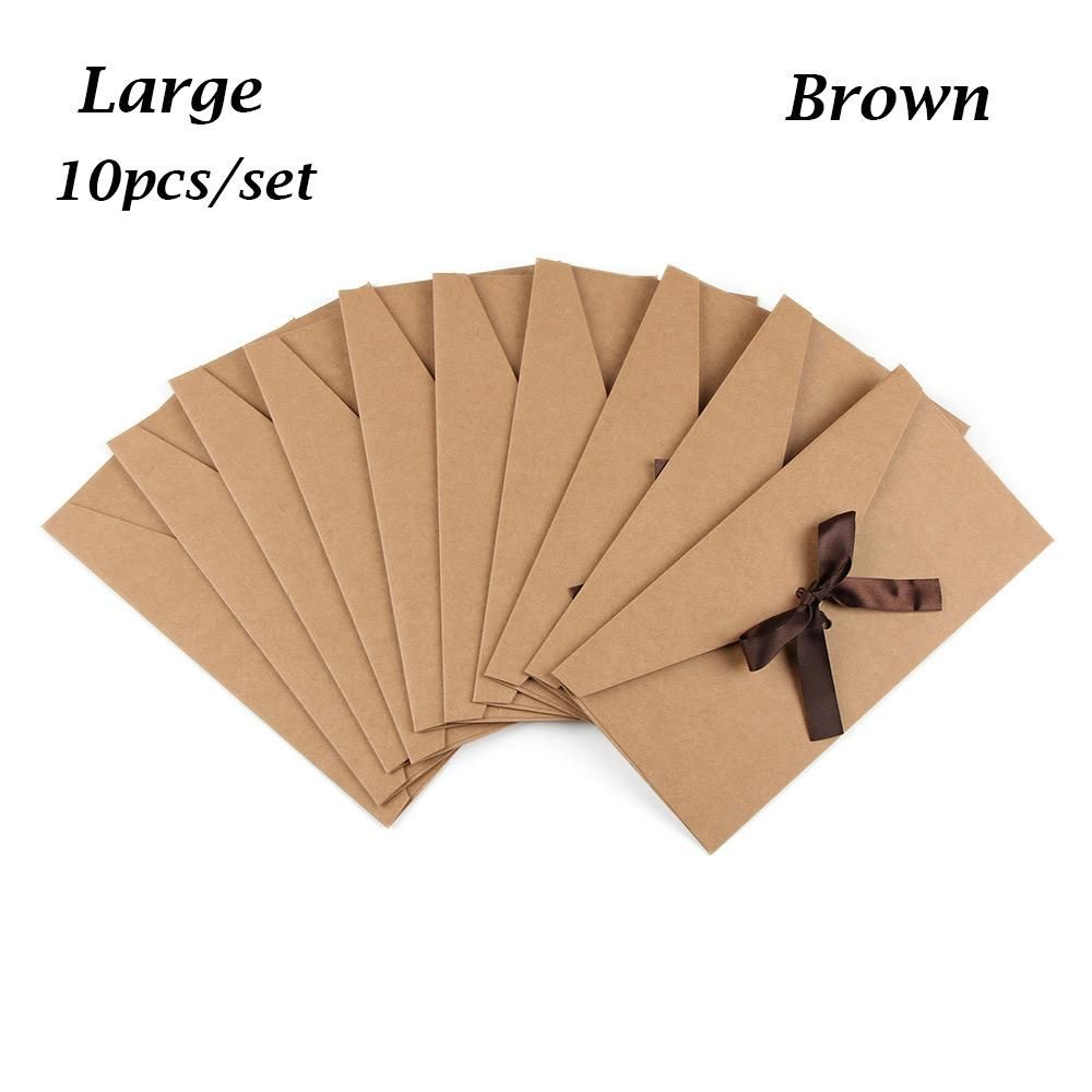 Приглашенный Ретро Креативный Бантик Лента Почтовый Ящик Перламутровый Бумажный Конверт Поздравительная Открытка Сумки Конверт