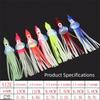 5pcs Glow-in-the-Dark Glow-in-the-Dark Squid Skirt Fishing Lures Soft Rubber 13cm Soft Rubber Octopus Skirts Fishing group