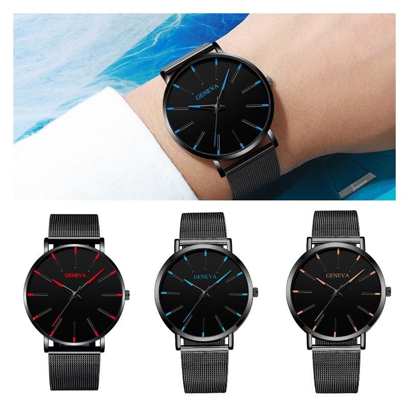 Стильные кварцевые часы Geneva для пары для мужчин и женщин, деловой повседневный дизайн, водонепроницаемые, декоративные, водозащита 10 м