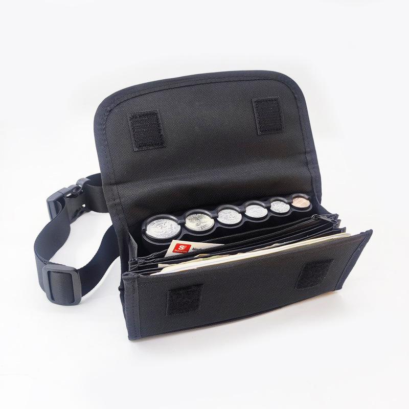 USD Coin Tube 600D Oxford Cloth Fanny Pack – Wallet Storage & Change Bag