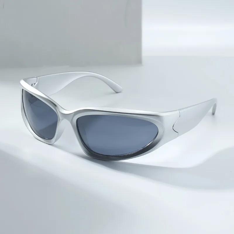 Y2K Style Silvery Glasses with Irregular Frame Perfect for Concerts Parties and Gifts Trendy Accessory
