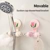 Tulip Shower Head Holder Adjustable Wall Mounted Shower Holders Self-Adhesive Shower Head Handheld Bracket Bathroom Accessories