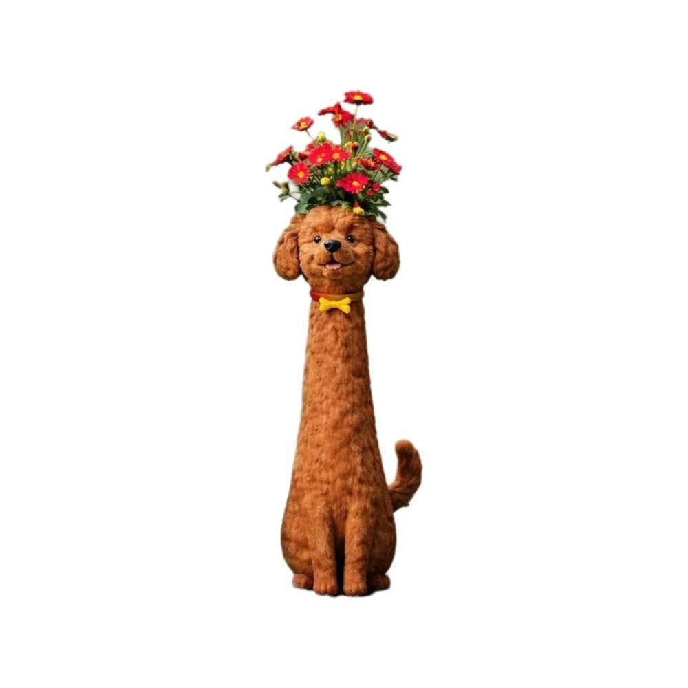 Handmade Dog Flower Vase Cartoon Animal Planter Modern Animal Flower Holder Home Decor