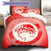 Olympiacos Bedding Quilt Set Quilt Cover Pillowcase Home Decoration Birthday Gift (1 * duvet cover + 2 * pillowcase, without core)