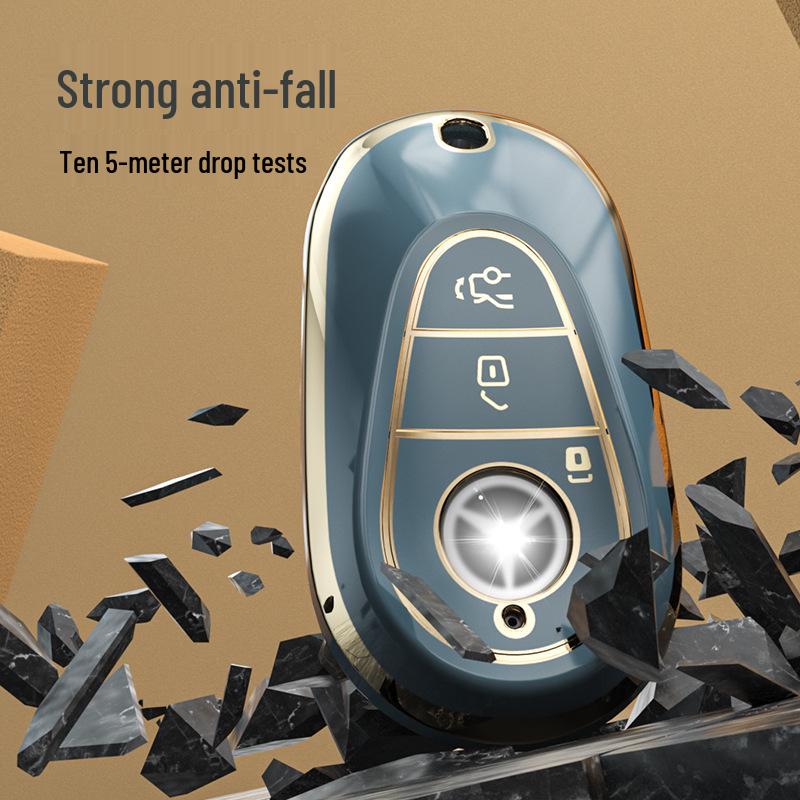 Mercedes-Benz Key Cover for C-Class, E-Class, S-Class, C200L/C260L/E300L, GLC, and S400L models.