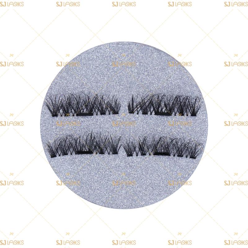 Private Label Customized Box Easy to Apply Reusable Natural Look Eyelashes Half Magnetic Lashes No Glue