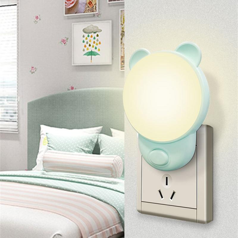 LED Plug-in Night Light LED Dimmer Baby Nursing Eye Sleep Light Bedroom Sleep Light Plug LED Energy Saving Cute Mini Lamp