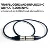 Gold-Plated 3-Pin XLR Male to Female Microphone Cable 1M–10M, 3×0.75mm² Pure Copper Balanced Audio Cord for Mixer, Speaker,Stage